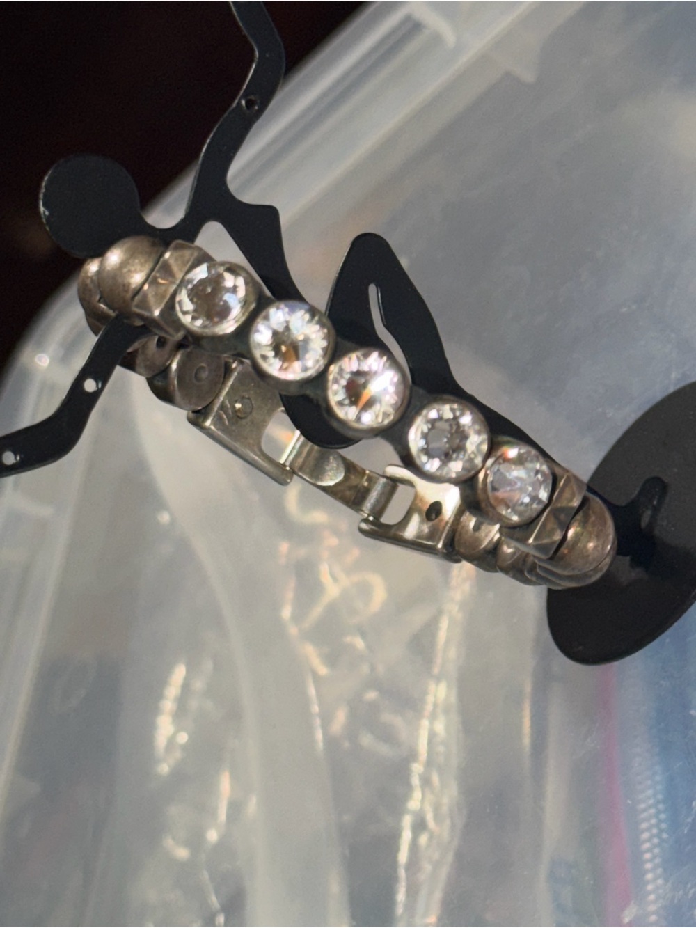 HEET Designer Swarovski Crystal & Silver Ball Beaded Bracelet - 7.25"